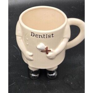 Dentist 3D Porcelain Coffee Mug Enesco Imports Vintage Footed Figural Occupation